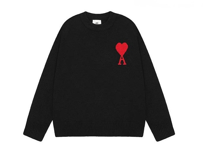 AMI Sweater пуловер суичър черен бежов