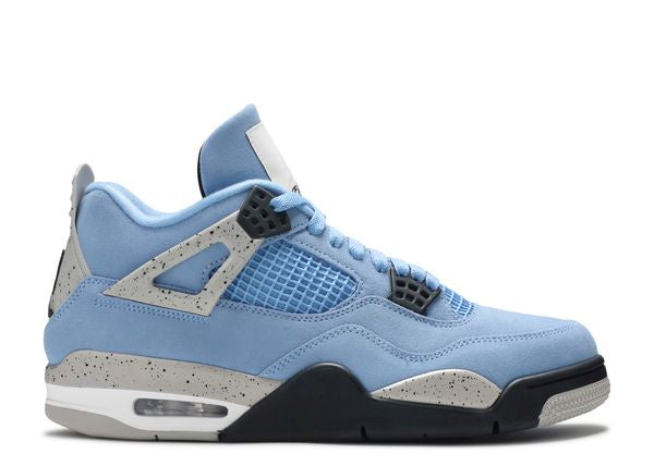 Jordan 4 Retro University Blue унисекс маратонки светлосин велур