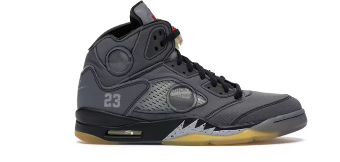Jordan 5 Retro Off-White Muslin обувки черни