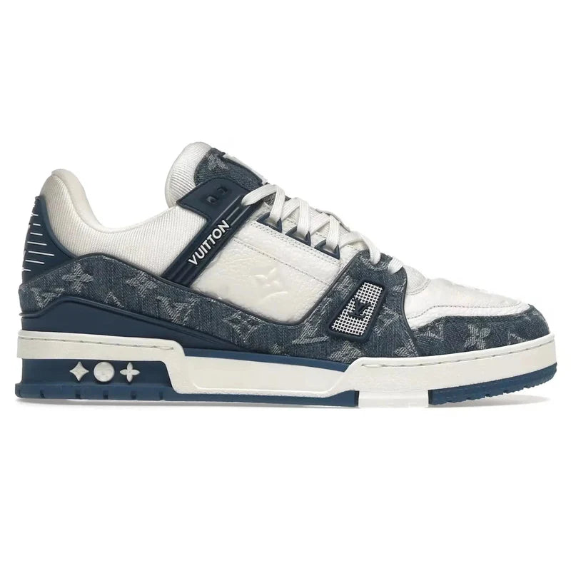 Маратонки в стил Louis Vuitton LV Monogram Blue Denim – страничен изглед