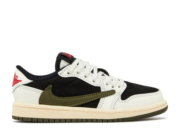 Travis Scott x Jordan 1 Retro Low OG SP PS 'Olive' – маслинени маратонки вдъхновени от колаборация