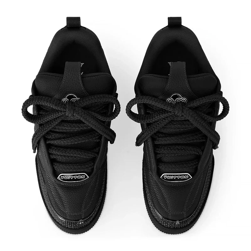 Louis Vuitton LV Skate Grained Leather Trainer Black