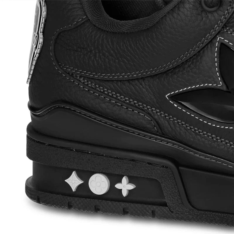 Louis Vuitton LV Skate Grained Leather Trainer Black